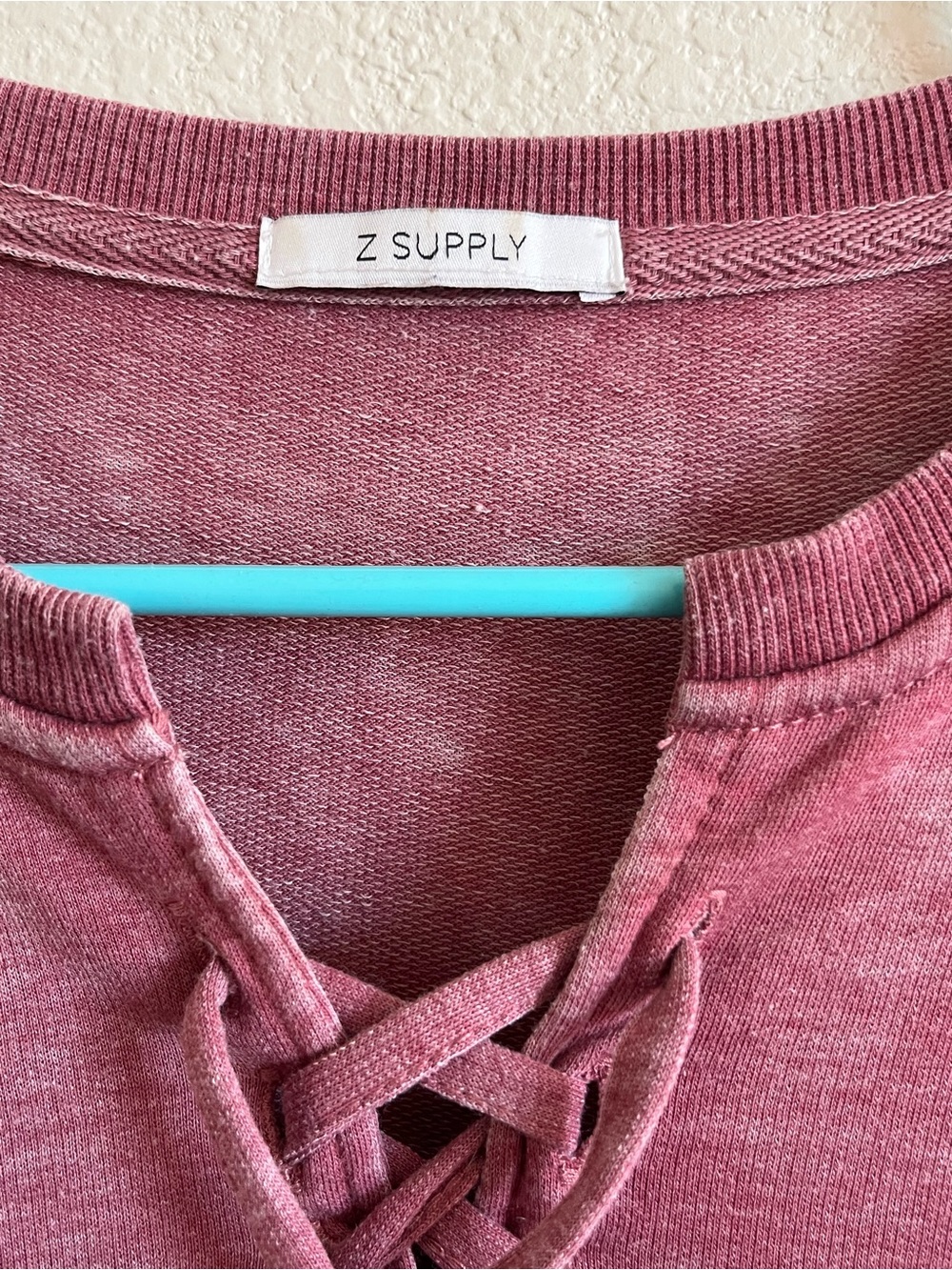 Z Supply Dusty Rose Lace-Up, Racerback Tank Dress - Picture 3 of 6